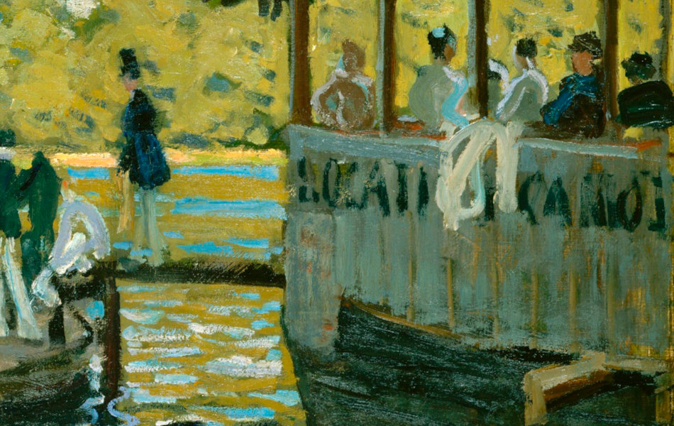 Figures and social life in La Grenouillère Monet